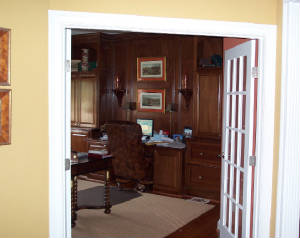 stained built in wall unit painted walls, ceilings by Hadley & Son Painting Maineville Oh