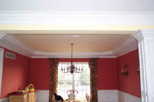 detailed view of painted trim Hadley & Son Painting Company Maineville House Painters