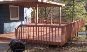 Exterior deck pressure washing, painting by Hadley & Son Painting Maineville Oh  